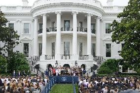 DC: VP. Kamala Harris hold a National Collegiate Athletic Championship celebration