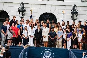 July 22 2024 Vp Kamala Harris Had The Championship Winning Teams To The White House .
