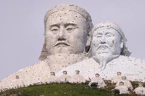 Mongolian Emperors Spectacular Statues