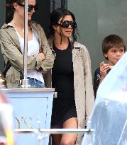 Kourtney Kardashian and Travis Barker out in New York