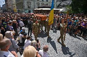 Funeral of Iryna Farion in Lviv