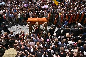 Funeral of Iryna Farion in Lviv