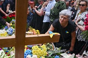 Funeral of Iryna Farion in Lviv