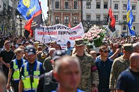 Funeral of Iryna Farion in Lviv