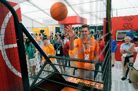 Paris 2024 - Thomas Bach Tours The Olympic Village