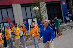 Paris 2024 - Thomas Bach Tours The Olympic Village