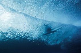 Paris 2024 - Surfing Training Session In Teahupo’