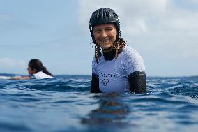 Paris 2024 - Surfing Training Session In Teahupo’