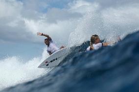 Paris 2024 - Surfing Training Session In Teahupo’