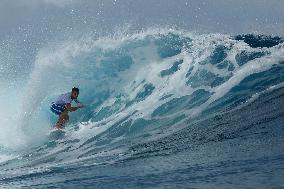 Paris 2024 - Surfing Training Session In Teahupo’