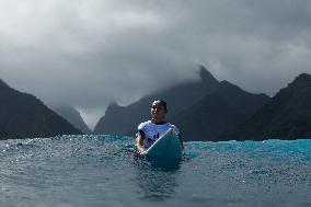 Paris 2024 - Surfing Training Session In Teahupo’