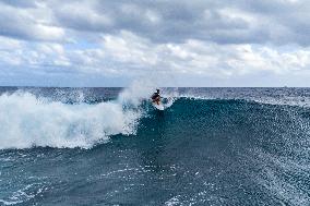 Paris 2024 - Surfing Training Session In Teahupo’