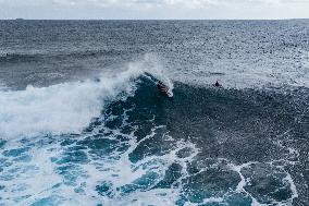 Paris 2024 - Surfing Training Session In Teahupo’