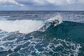 Paris 2024 - Surfing Training Session In Teahupo’