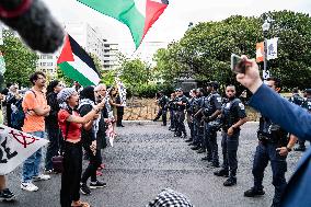 Pro-Palestine Activists Protest Ahead of Israeli Prime Minister's Visit to Washington