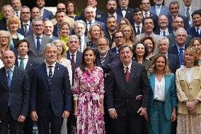 Queen Letizia Attends Cervantes Institute Directors Meeting - Barcelona