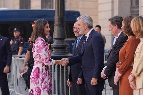 Queen Letizia Attends Cervantes Institute Directors Meeting - Barcelona