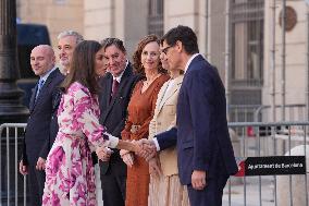 Queen Letizia Attends Cervantes Institute Directors Meeting - Barcelona