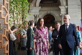 Queen Letizia Attends Cervantes Institute Directors Meeting - Barcelona