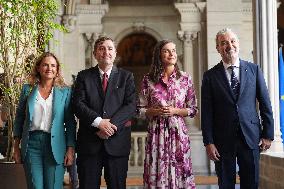 Queen Letizia Attends Cervantes Institute Directors Meeting - Barcelona
