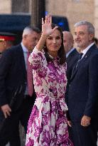 Queen Letizia Attends Cervantes Institute Directors Meeting - Barcelona
