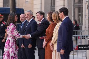 Queen Letizia Attends Cervantes Institute Directors Meeting - Barcelona