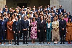 Queen Letizia Attends Cervantes Institute Directors Meeting - Barcelona