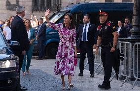 Queen Letizia Attends Cervantes Institute Directors Meeting - Barcelona
