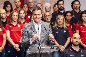 Pedro Sanchez Receives Olympic and Paralympic Teams - Madrid