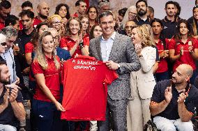 Pedro Sanchez Receives Olympic and Paralympic Teams - Madrid