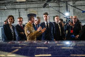 PM Attal Visits Air Base 107 - Velizy-Villacoublay