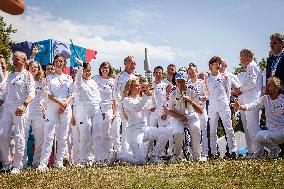 Paris 2024 - Olympic Torch Relay At Argenteuil