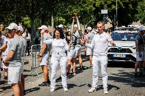 Paris 2024 - Olympic Torch Relay At Argenteuil