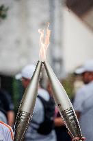 Paris 2024 - Olympic Torch Relay At Themericourt