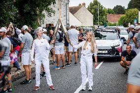 Paris 2024 - Olympic Torch Relay At Themericourt