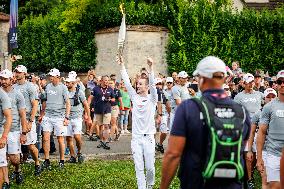 Paris 2024 - Olympic Torch Relay At Themericourt