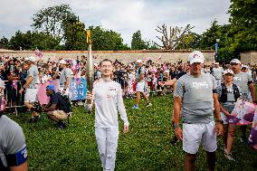 Paris 2024 - Olympic Torch Relay At Themericourt