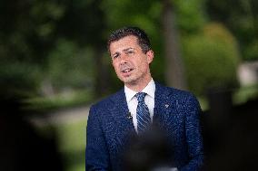 Pete Buttigieg Interviewed At The White House - DC