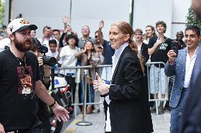 Celine Dion Meets Her Fans Outside Her Hotel In Paris