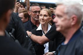 Celine Dion Meets Her Fans Outside Her Hotel In Paris