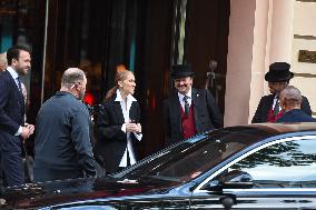 Celine Dion Meets Her Fans Outside Her Hotel In Paris