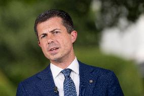 Pete Buttigieg Interviewed At The White House - DC