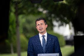 Pete Buttigieg Interviewed At The White House - DC