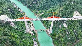 Mozhai Wujiang Bridge Construction in Chongqing