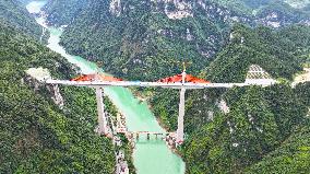 Mozhai Wujiang Bridge Construction in Chongqing