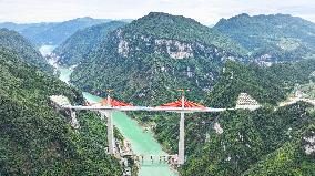 Mozhai Wujiang Bridge Construction in Chongqing