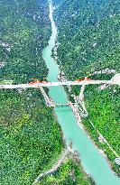 Mozhai Wujiang Bridge Construction in Chongqing