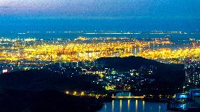 Qianwan Container Terminal of Qingdao Port in Shandong