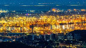 Qianwan Container Terminal of Qingdao Port in Shandong