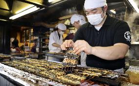 Traditional eel-eating day in Japan